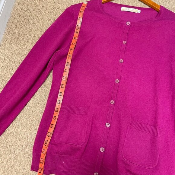 Vintage Wool Blend Button Cardigan Magenta - Picture 8 of 10